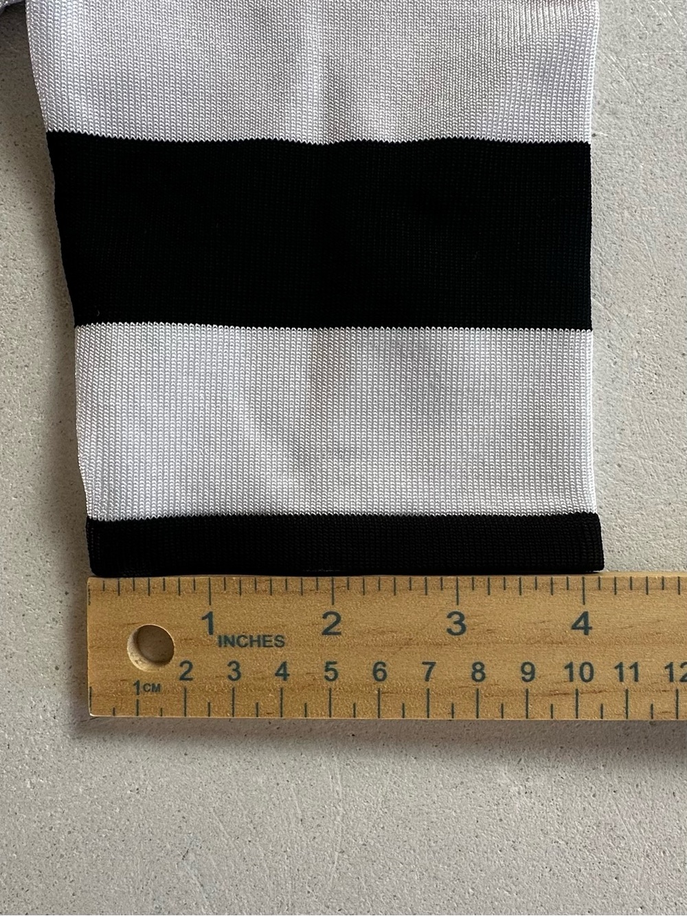 Authentic bebe Black & White One-Shoulder Wrap Crop Top - Picture 6 of 7